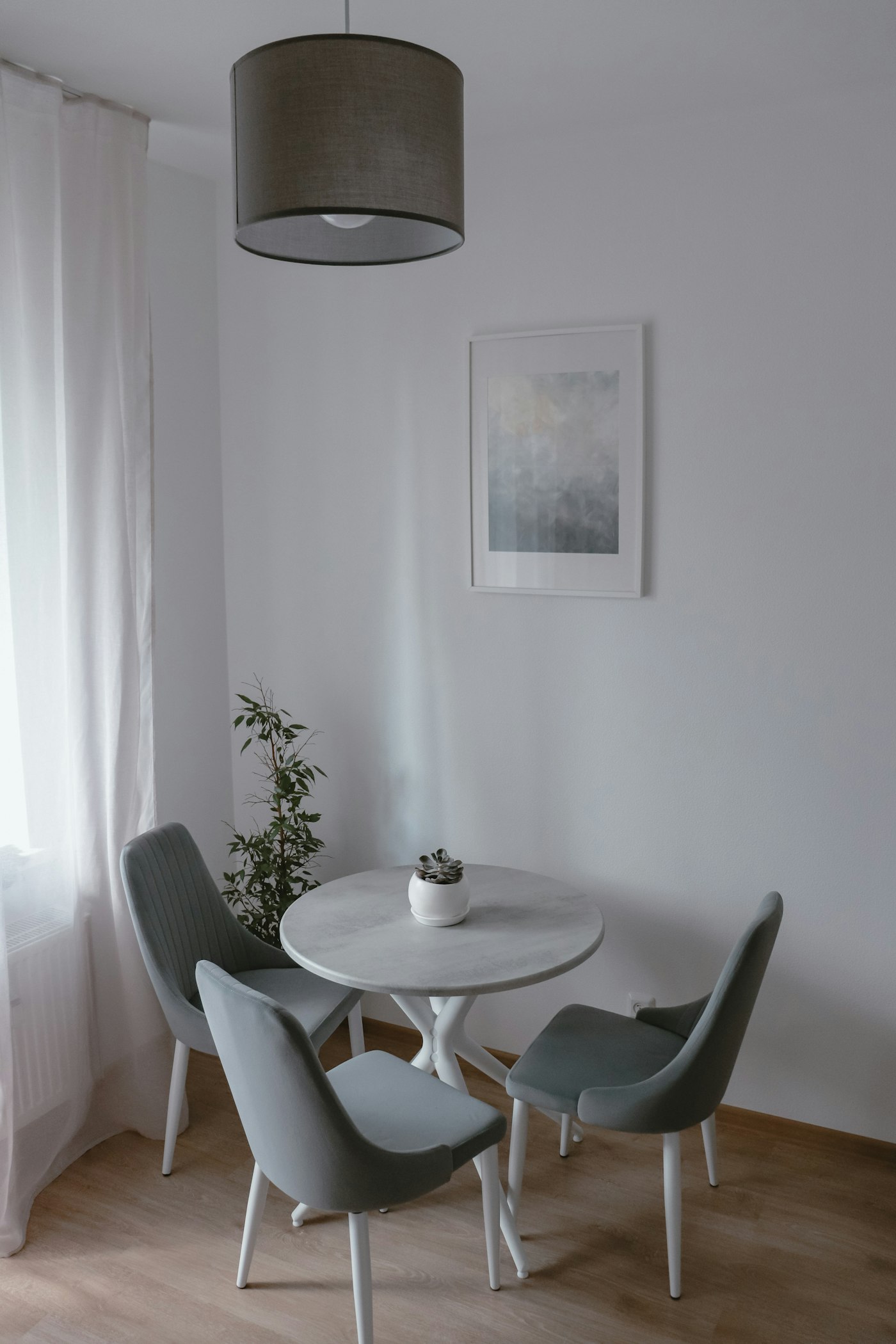 Coin d'attente blanc et épuré